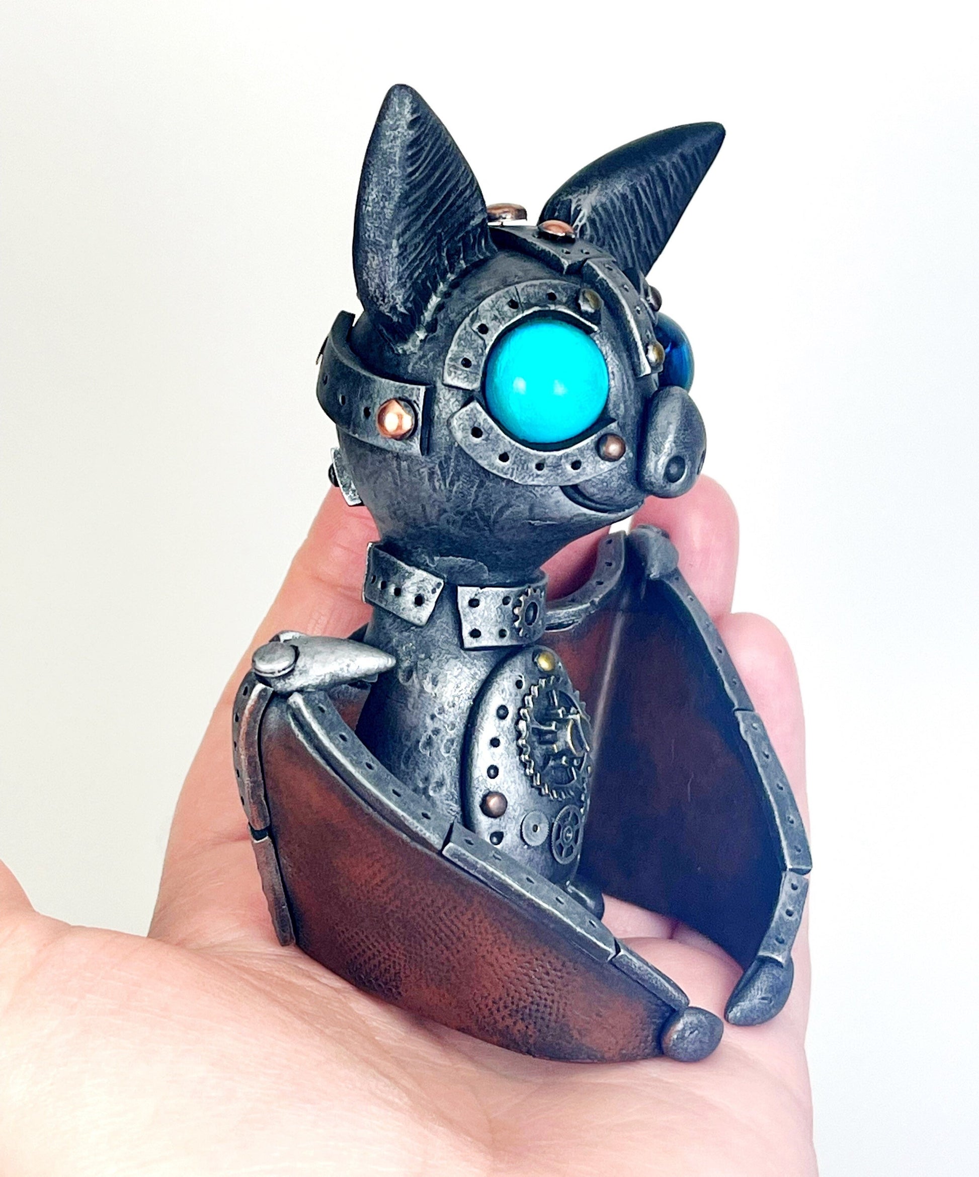 MADE TO ORDER Custom Steampunk bat sculpture handmade unique