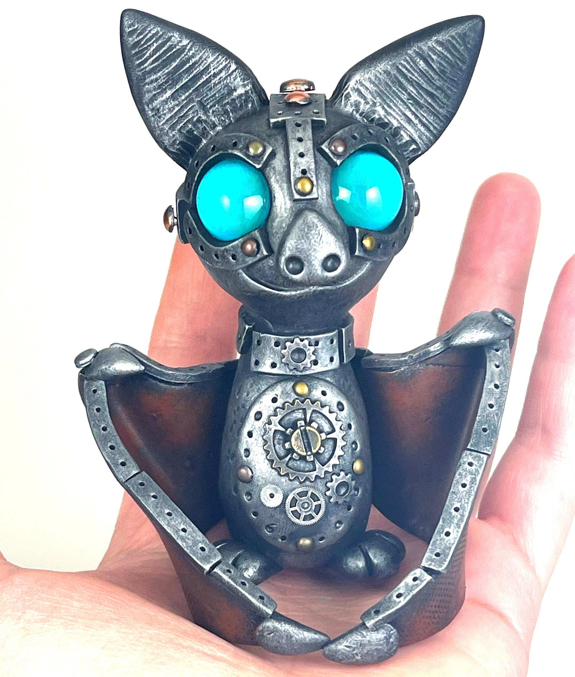 MADE TO ORDER Custom Steampunk bat sculpture handmade unique