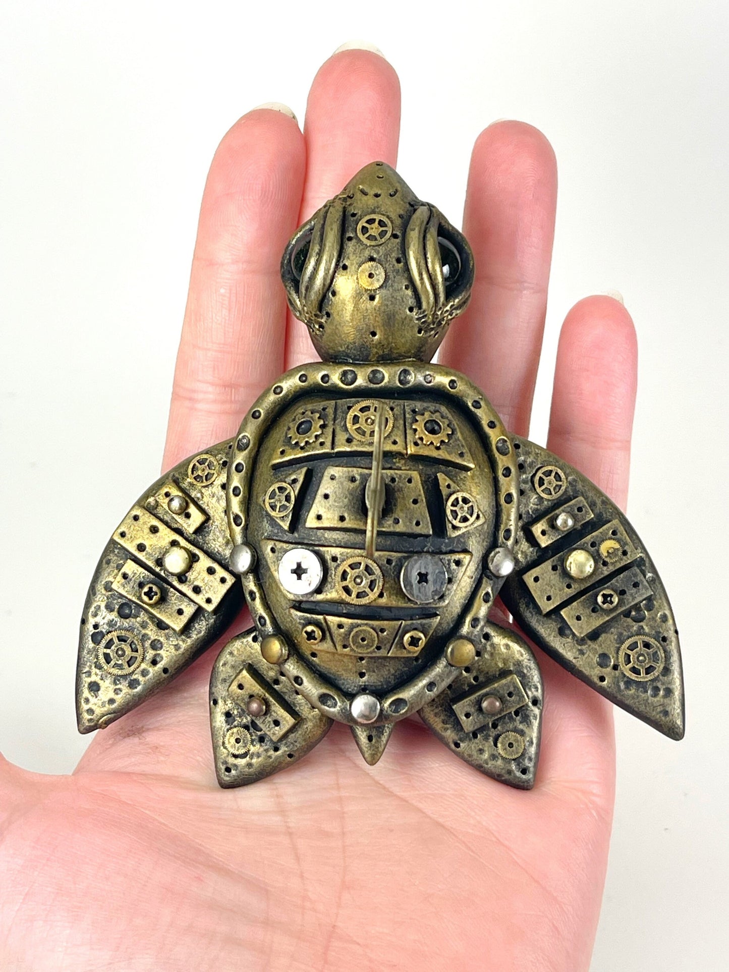 MADE TO ORDER Custom Steampunk Turtle sculpture handmade unique