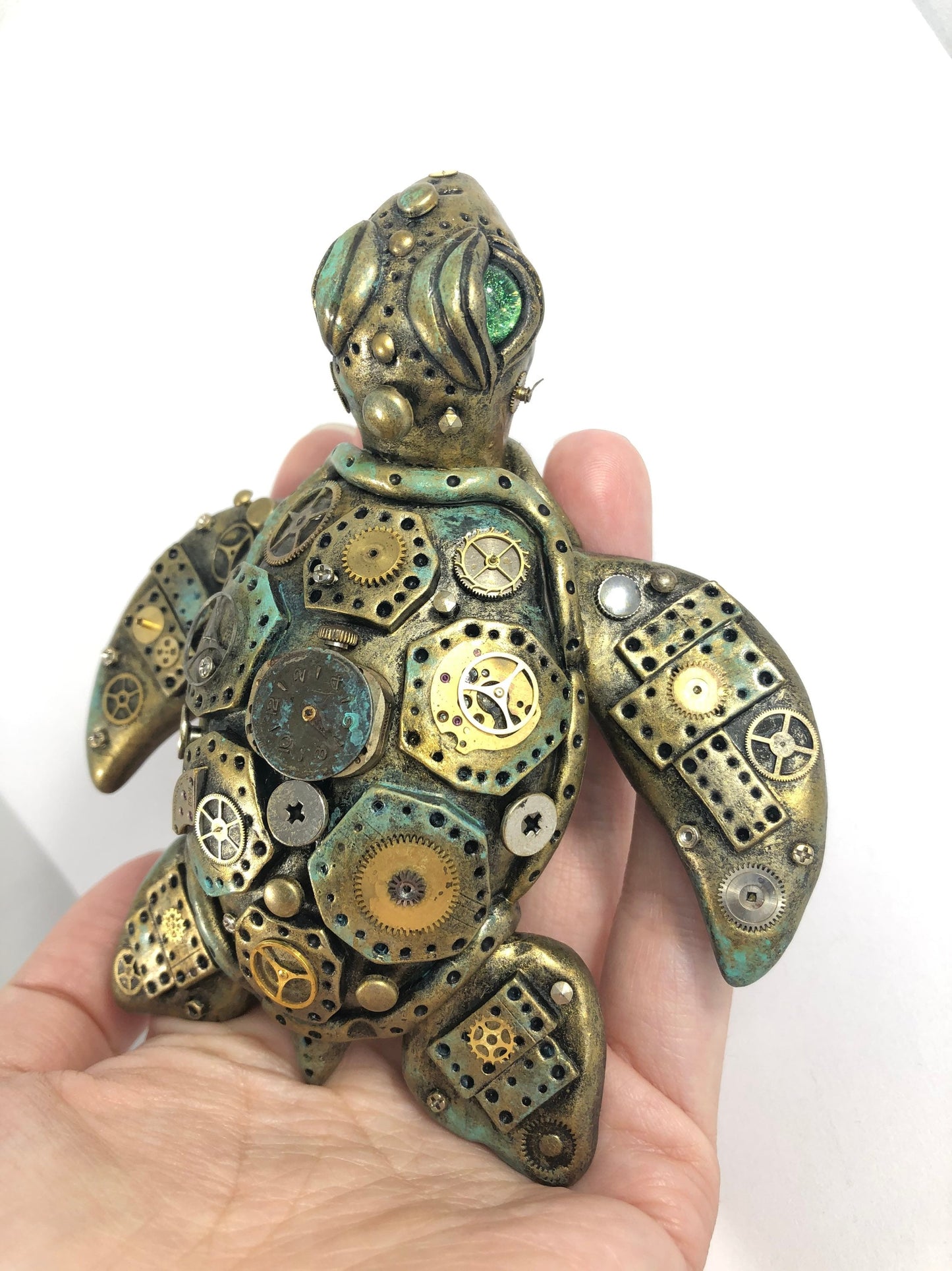 MADE TO ORDER Custom Steampunk Turtle sculpture handmade unique