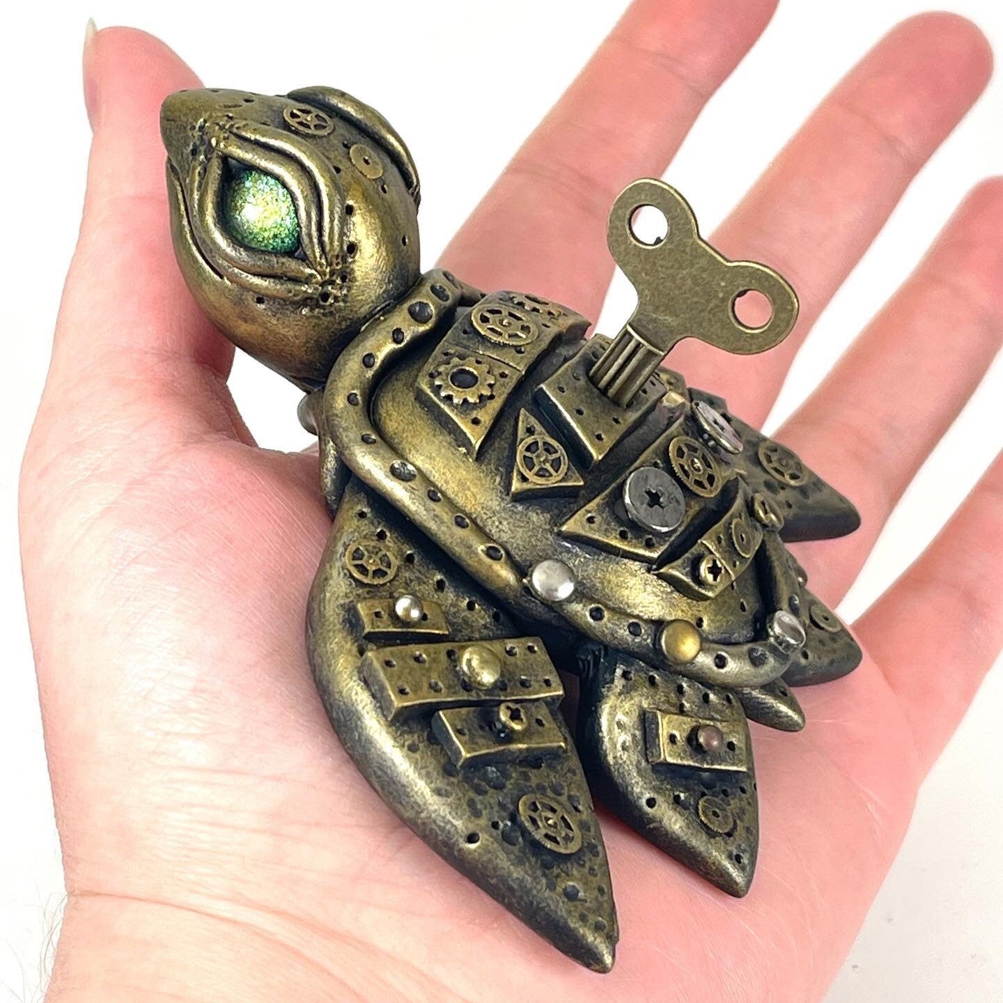 MADE TO ORDER Custom Steampunk Turtle sculpture handmade unique