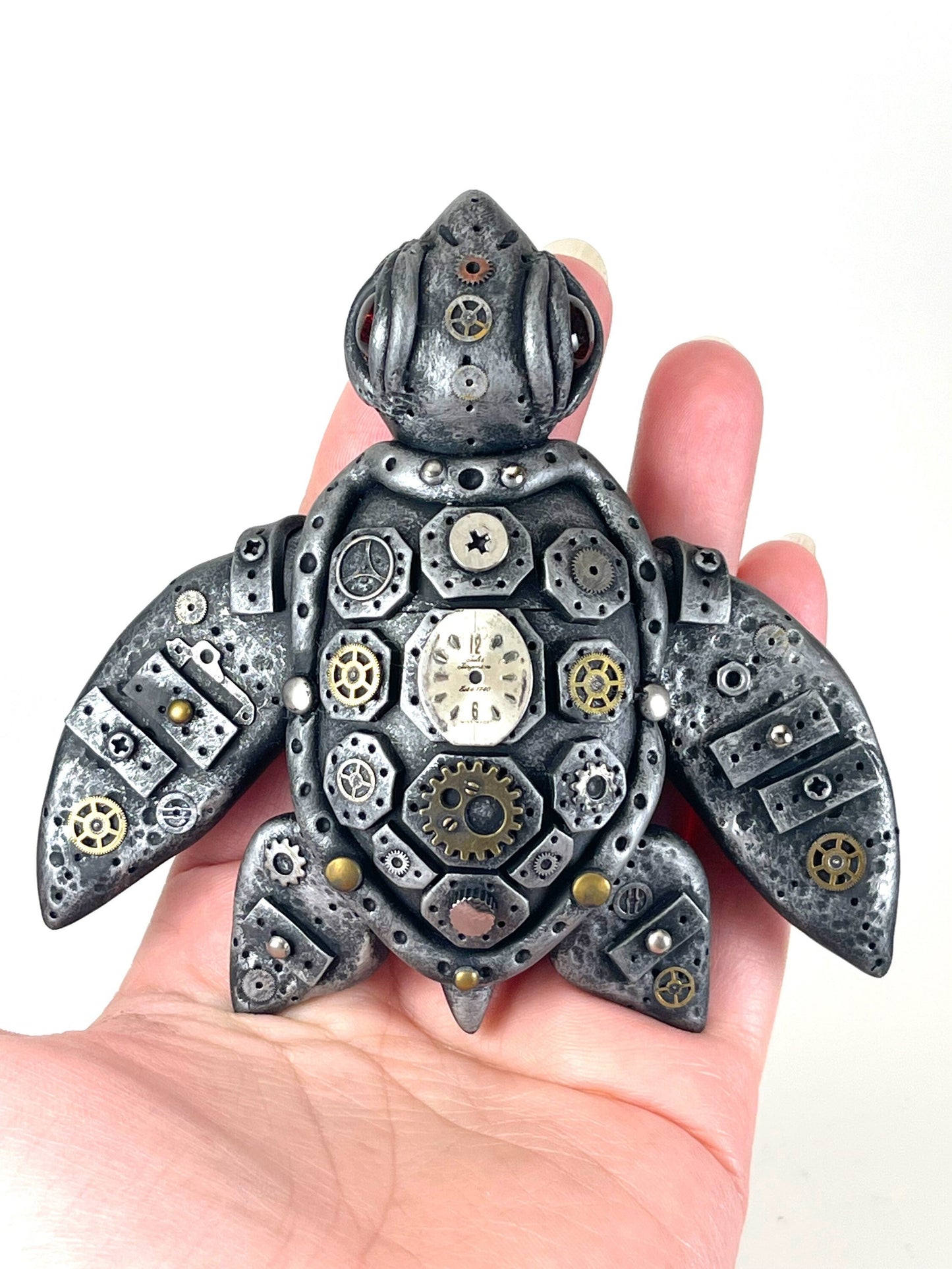 MADE TO ORDER Custom Steampunk Turtle sculpture handmade unique