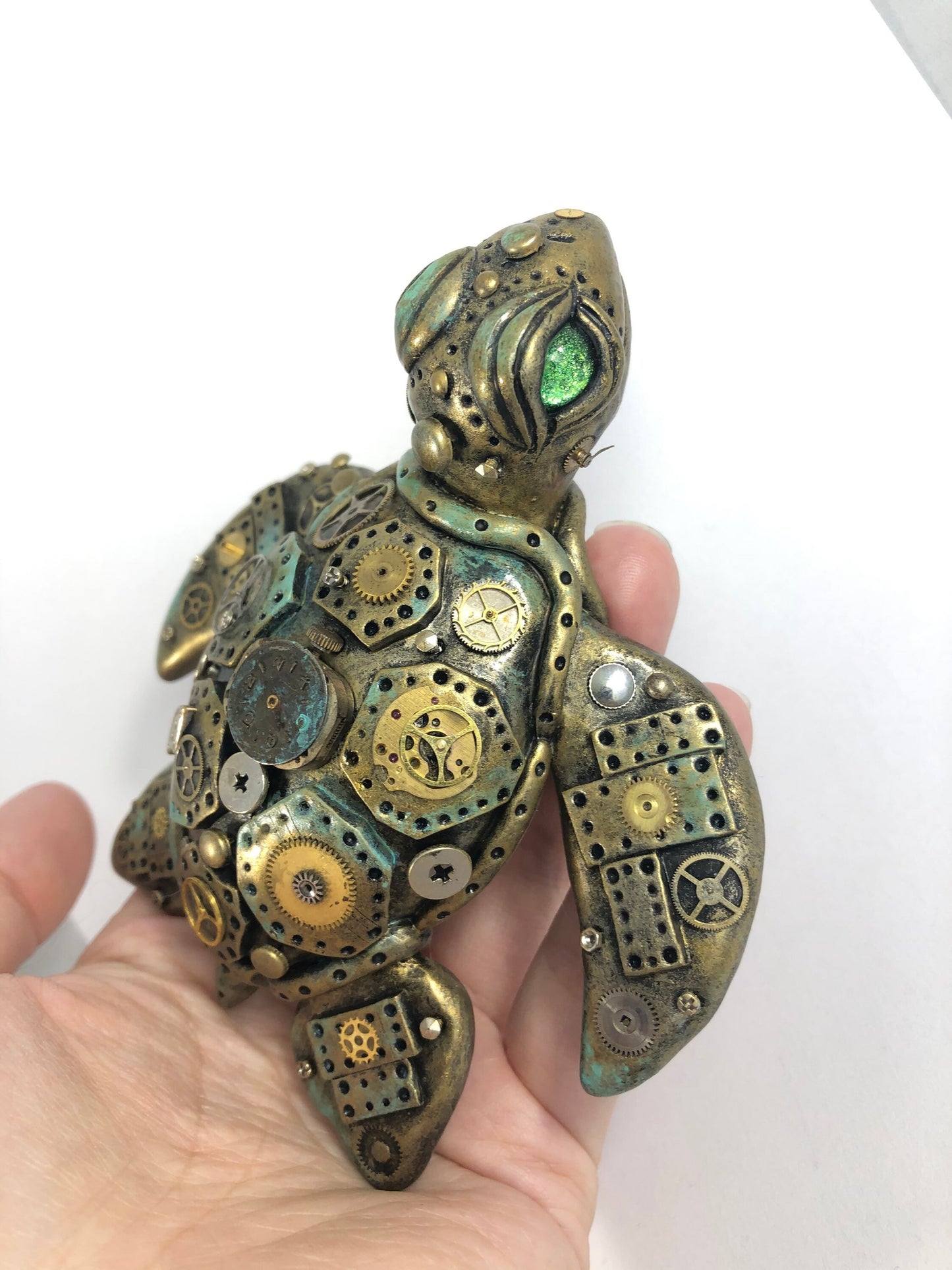 MADE TO ORDER Custom Steampunk Turtle sculpture handmade unique