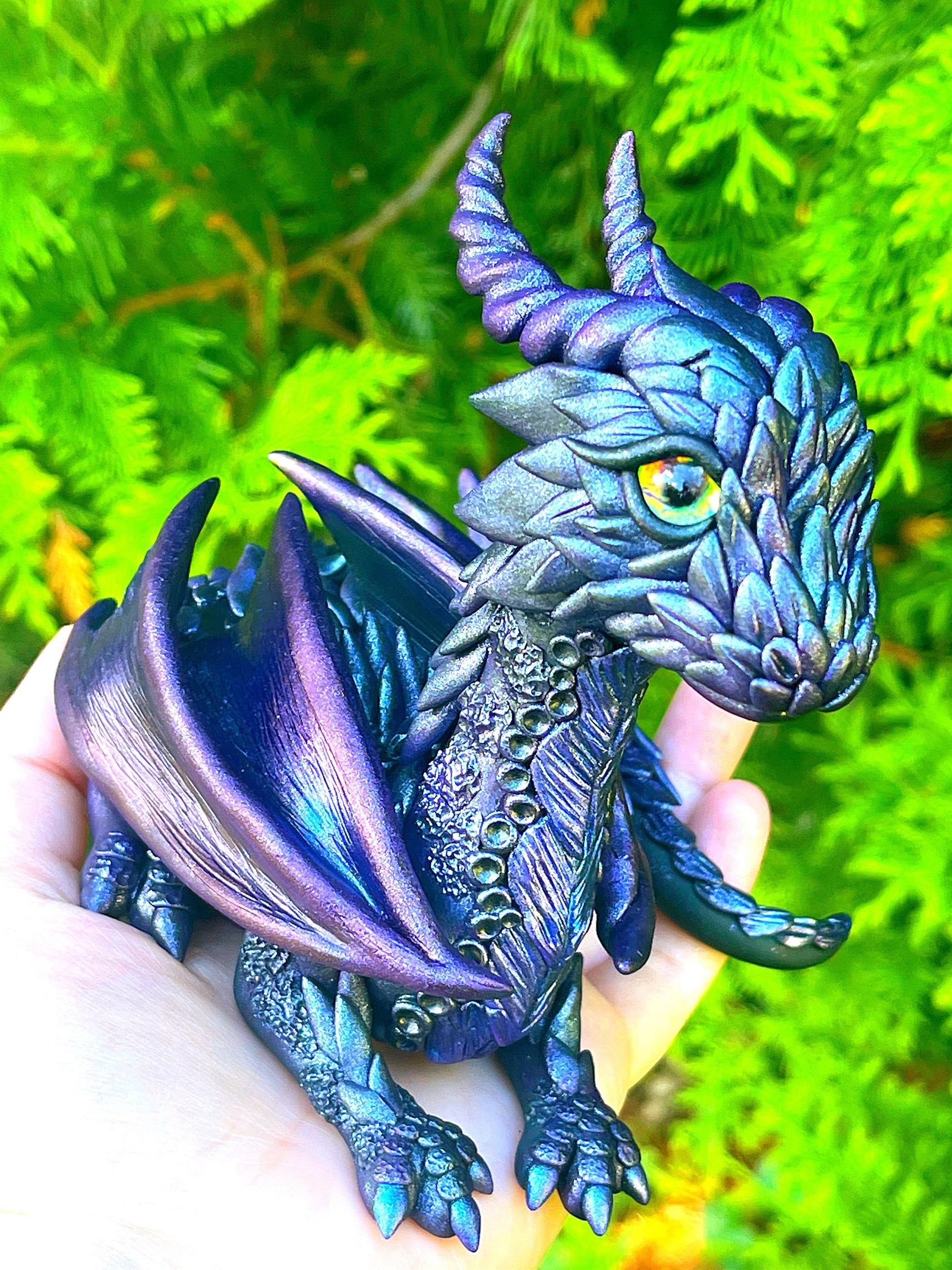 Dark Goddess Dragon sculpture ooak