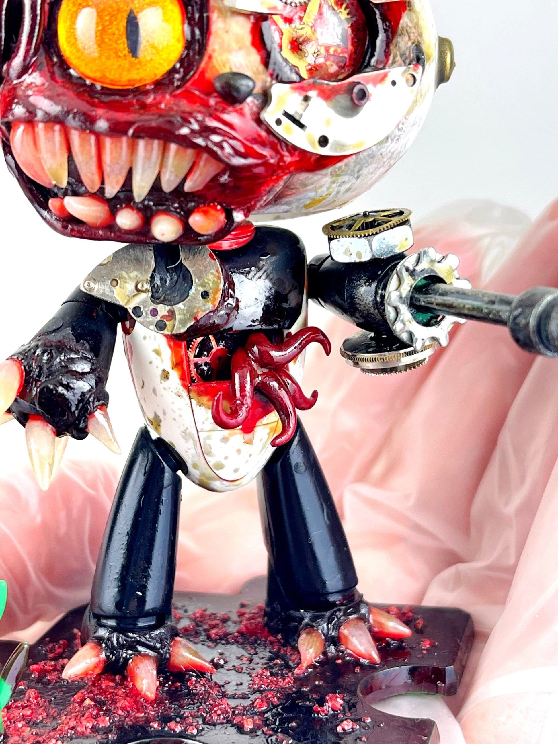 Horror Gundam BearGuy Handmade Steampunk Sculpture