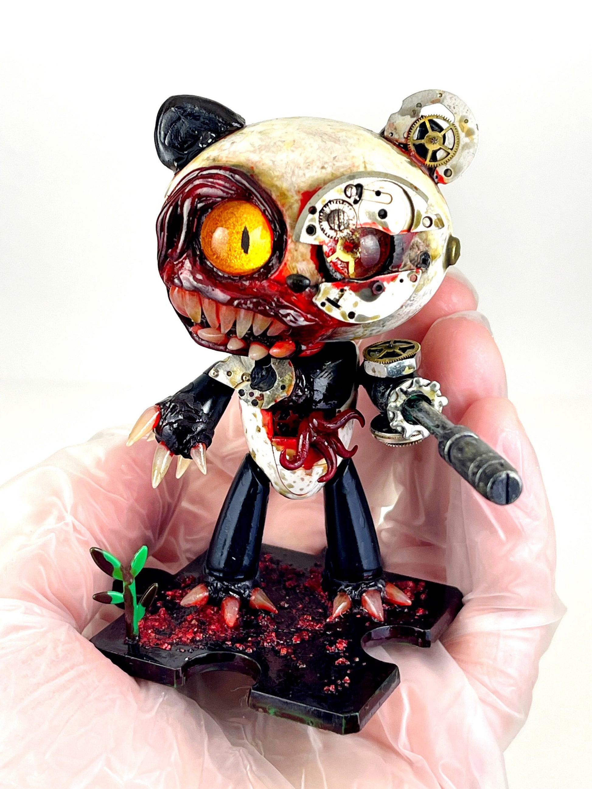Horror Gundam BearGuy Handmade Steampunk Sculpture