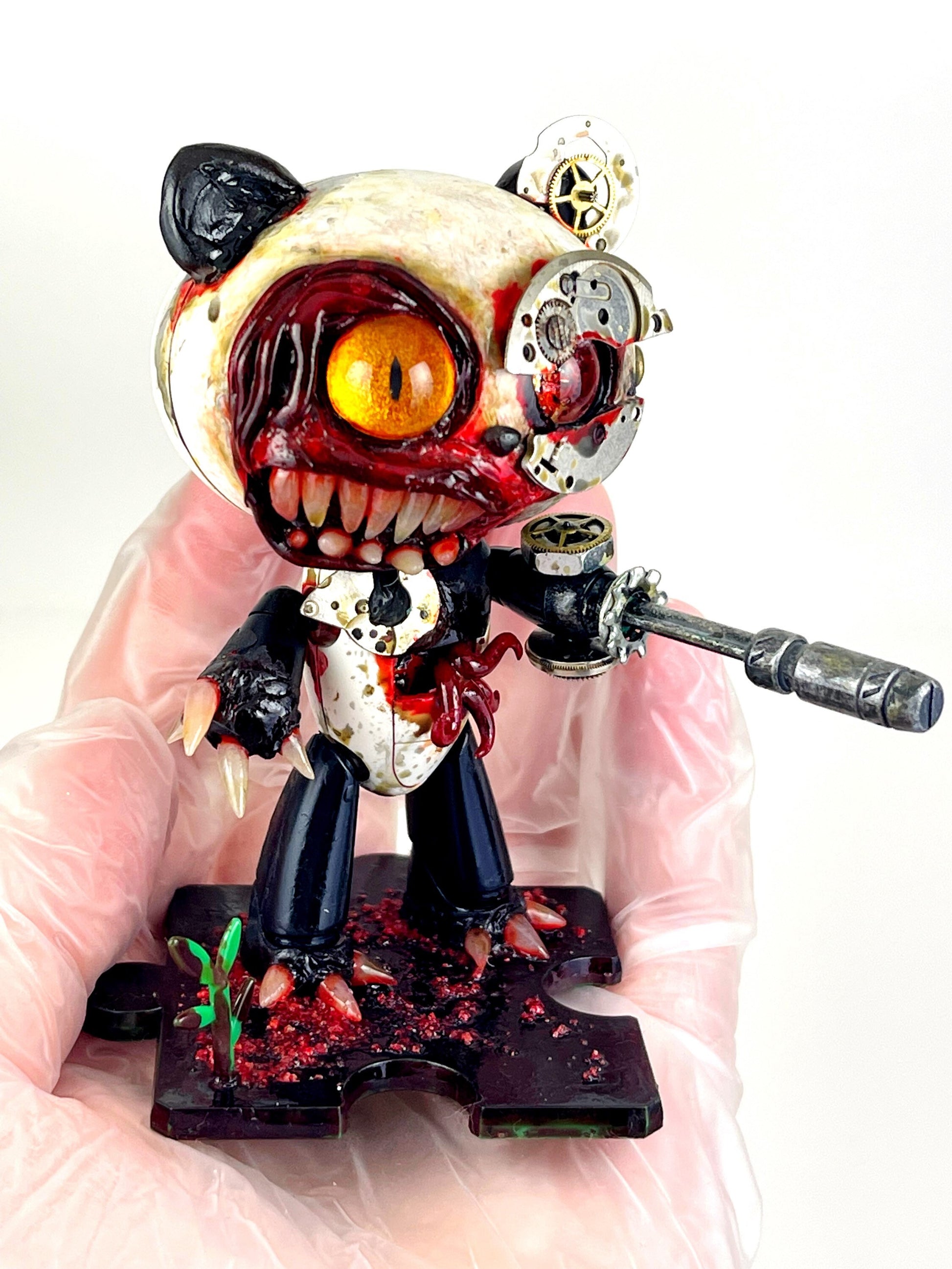 Horror Gundam BearGuy Handmade Steampunk Sculpture