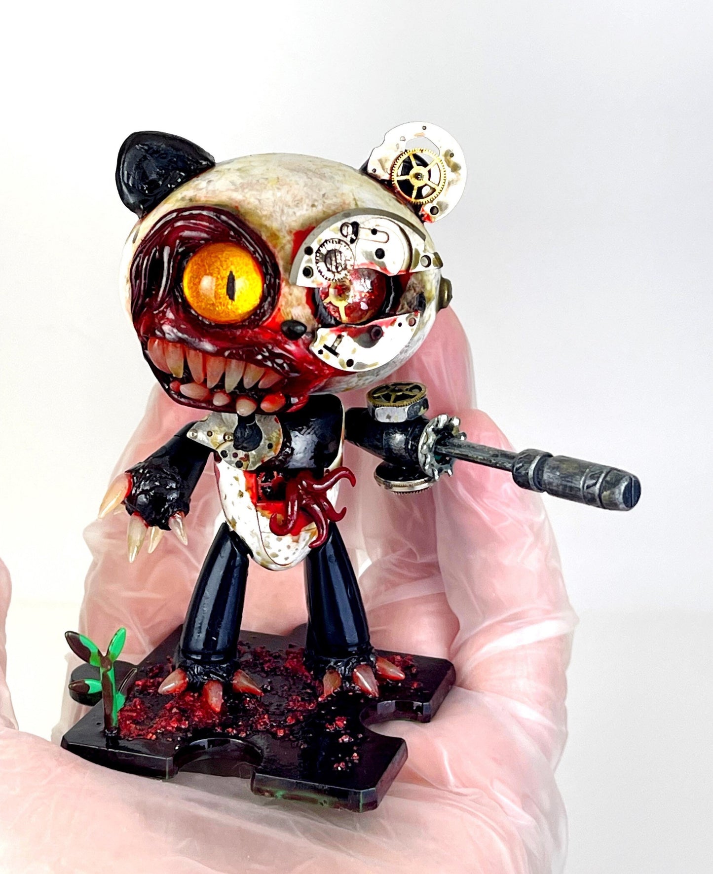 Horror Gundam BearGuy Handmade Steampunk Sculpture
