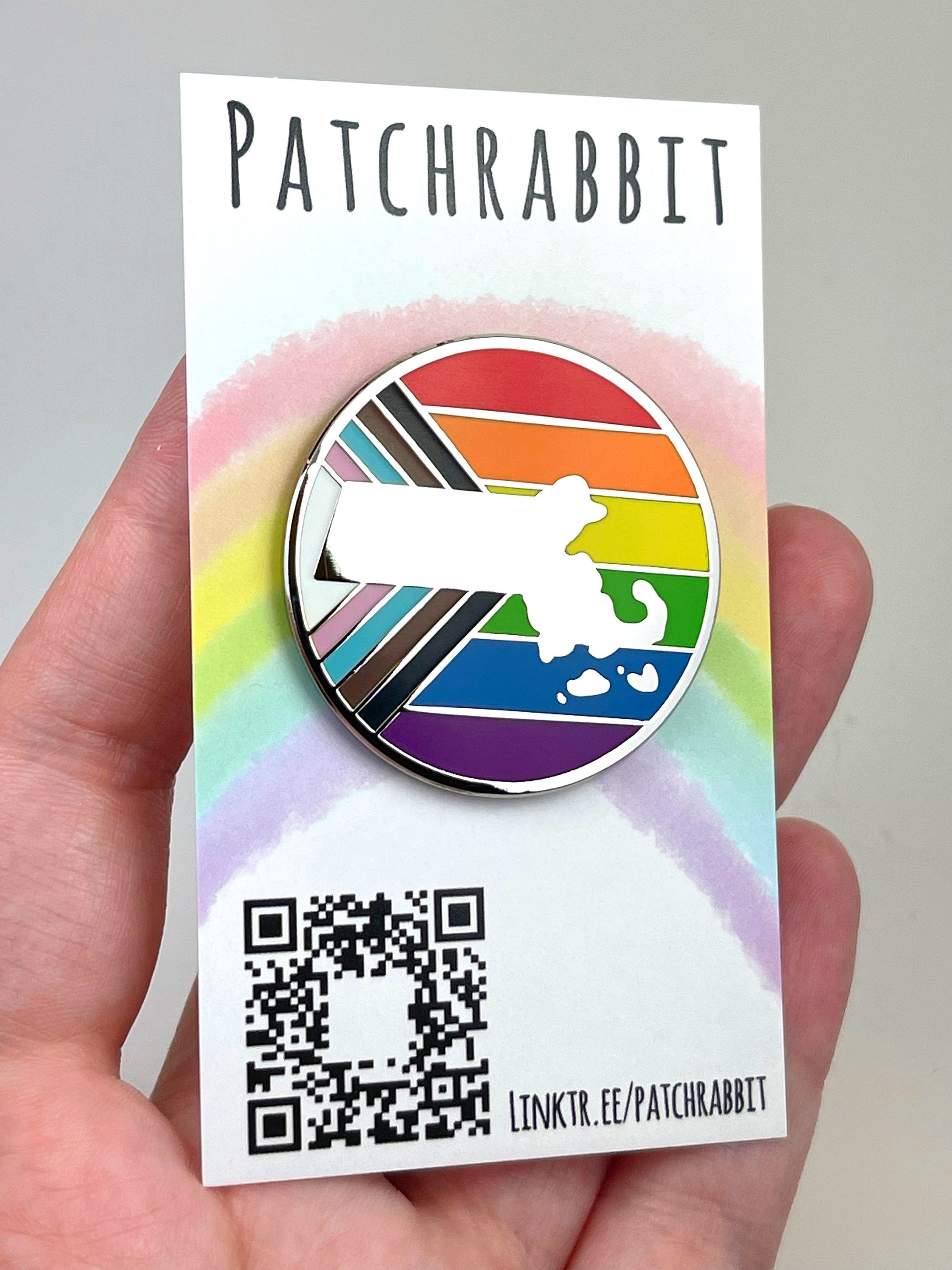 Massachusetts Pride Flag Enamel Pin LGBT owned Small Business