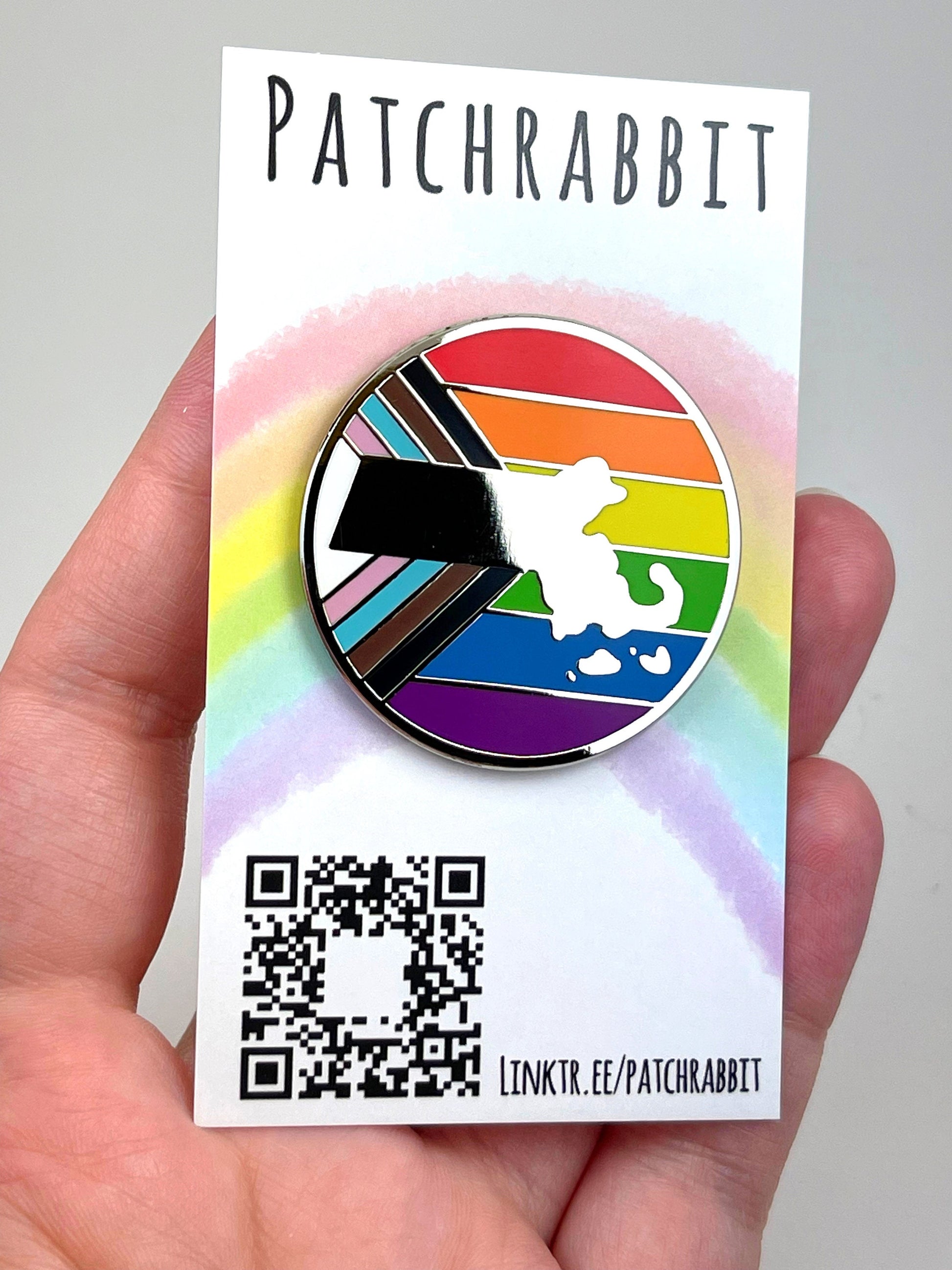 Massachusetts Pride Flag Enamel Pin LGBT owned Small Business