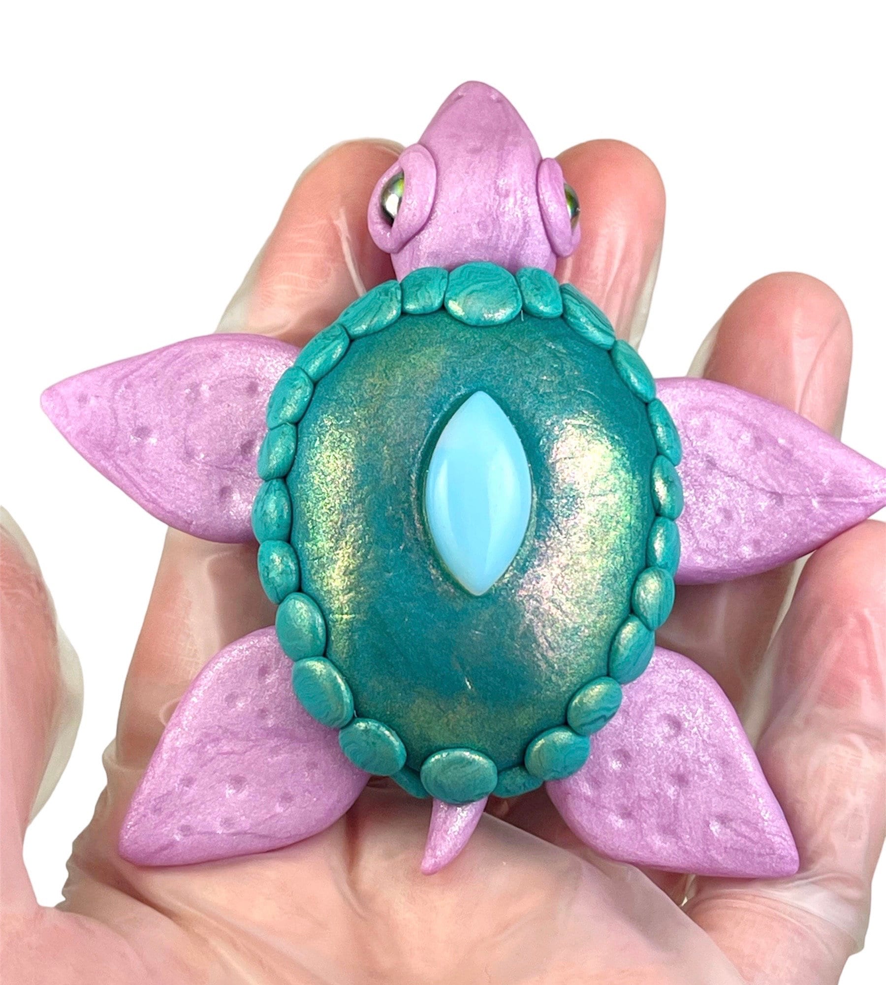 Opalite Turtle Handmade Sculpture