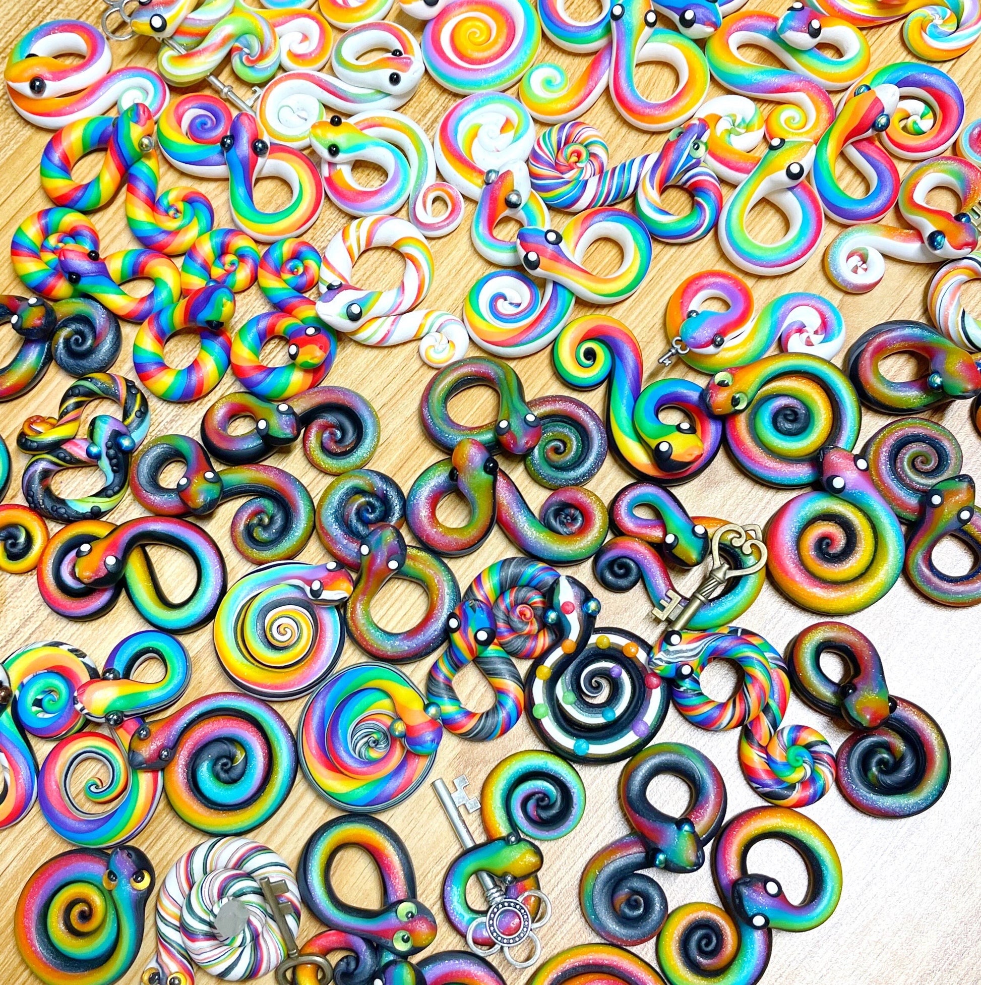 Custom Choose your Flag Pride Snake LGBTQIA Handmade Sculpture