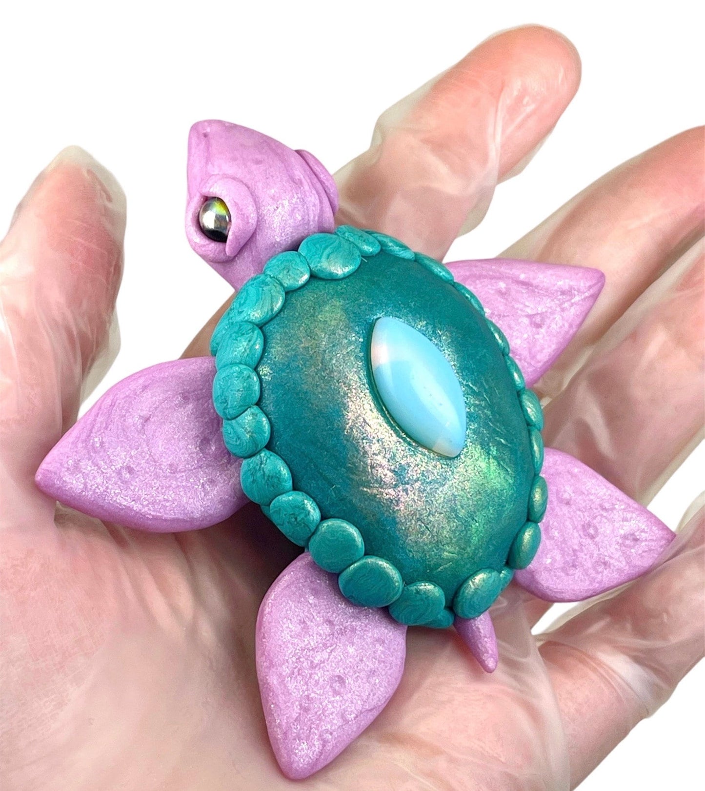 Opalite Turtle Handmade Sculpture