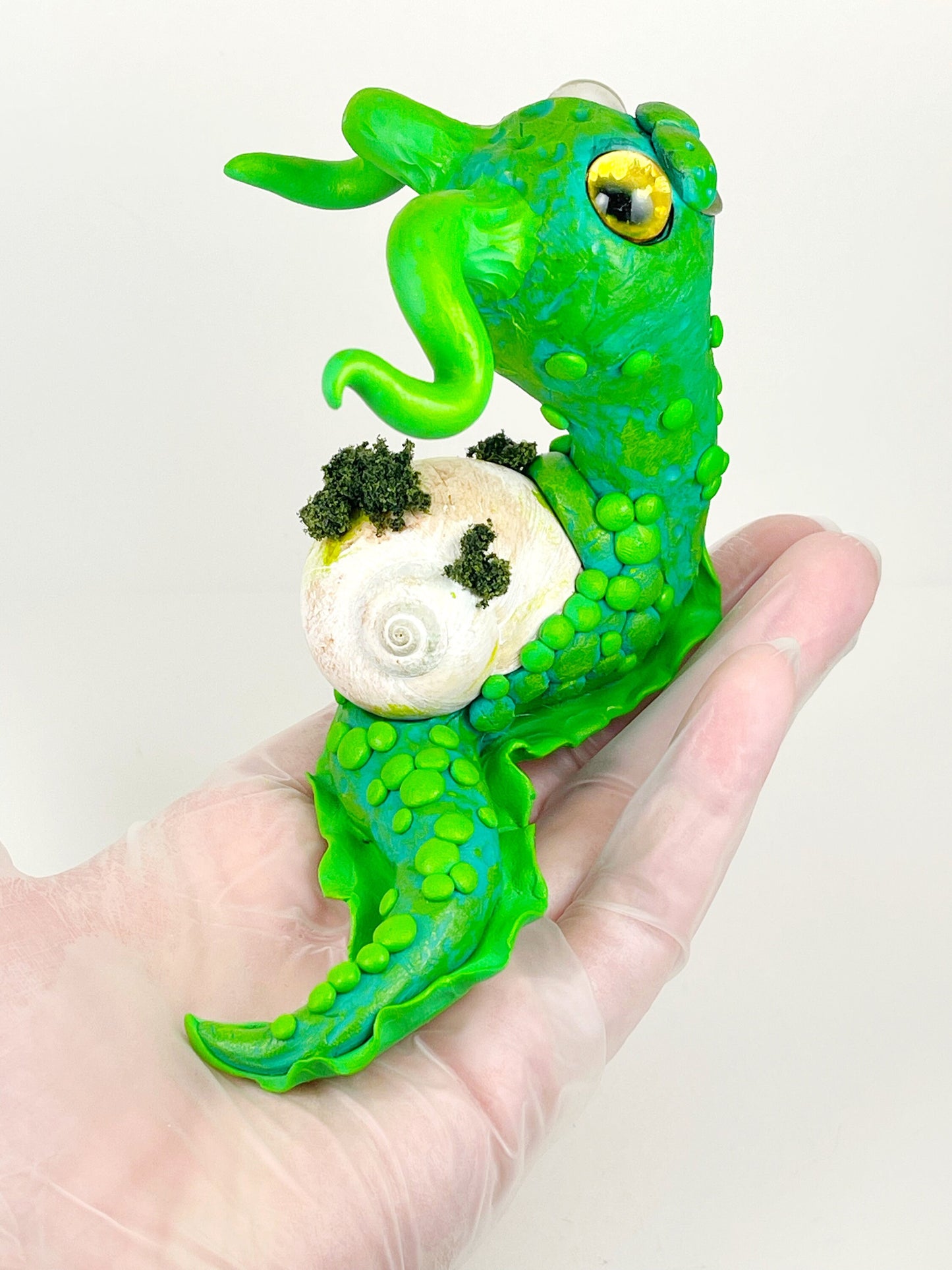 Snail Monster cute creepy sculpture ooak