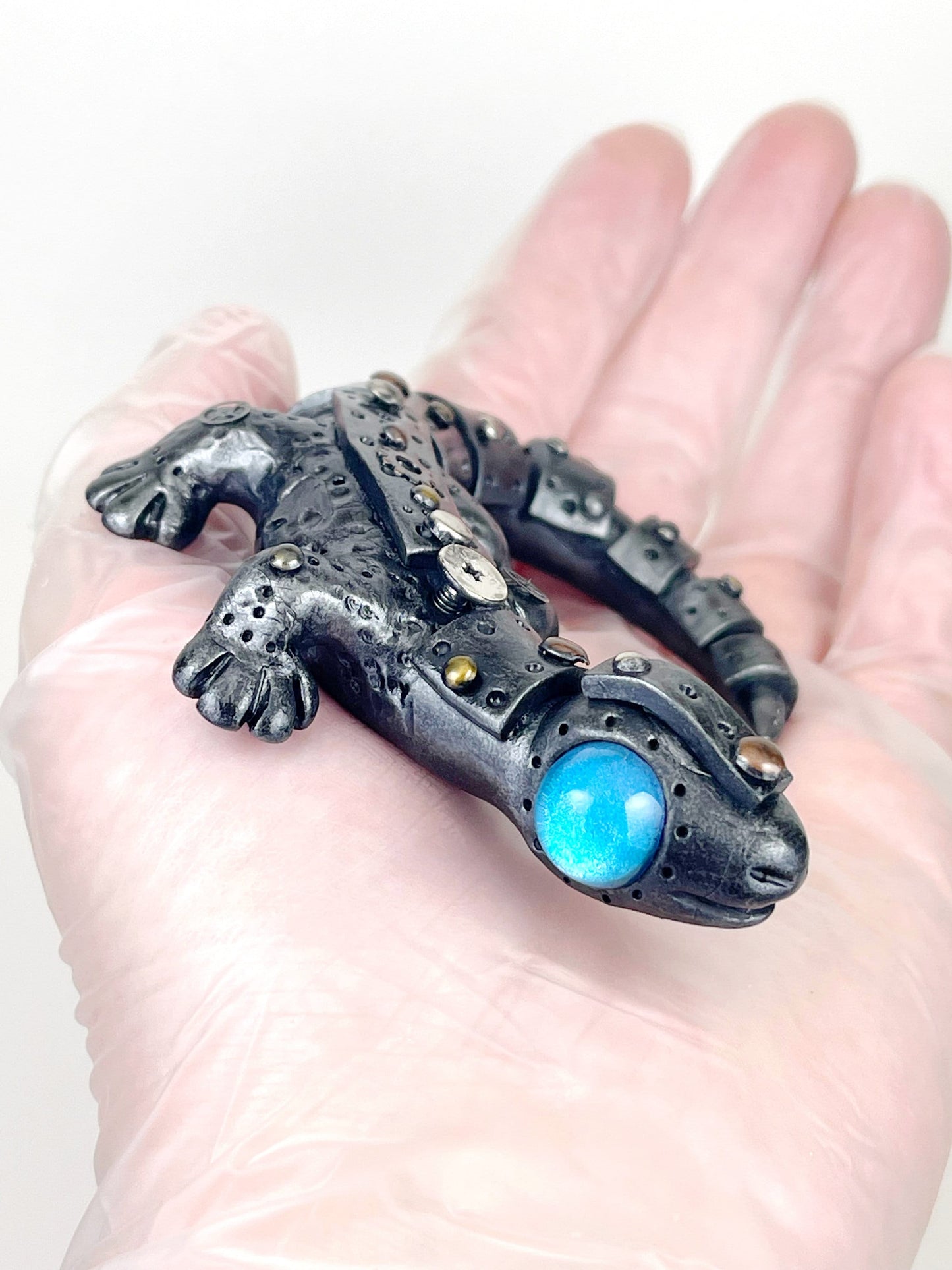 Handmade Lizard dragon sculpture one of a kind ooak