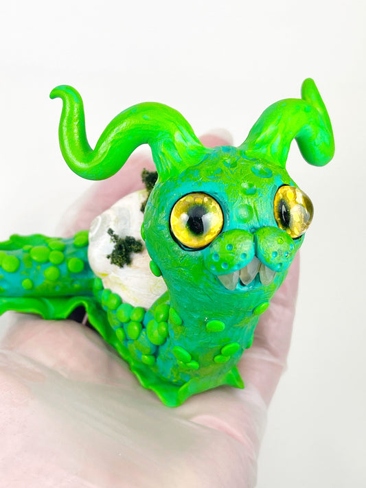 Snail Monster cute creepy sculpture ooak