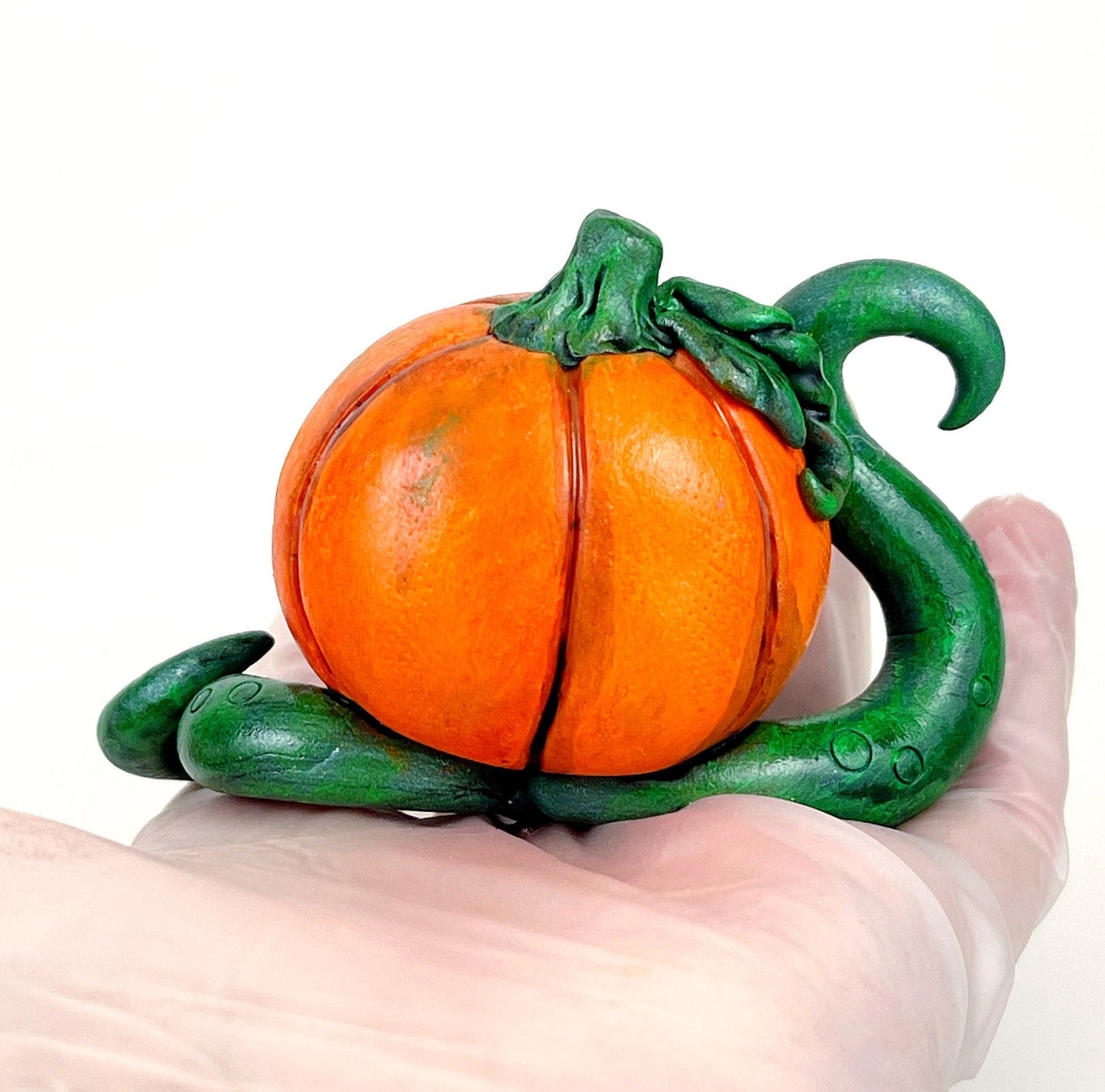 Pumpkin Monster spooky cute horror sculpture ooak