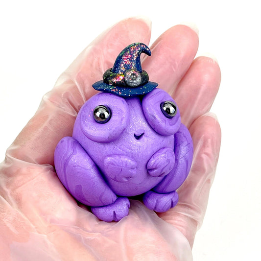 Handmade Witch Frog sculpture