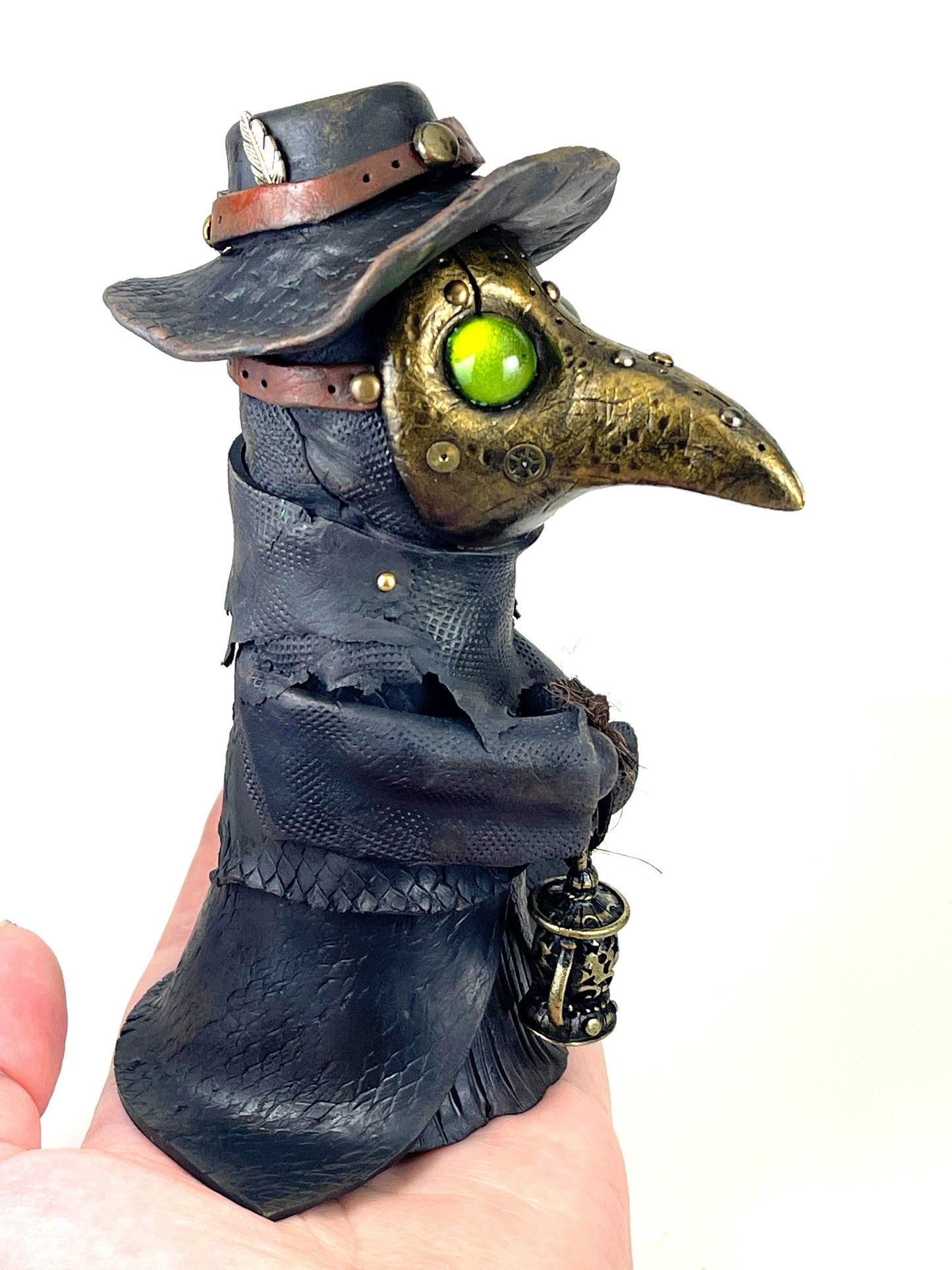 Steampunk Plague Doctor sculpture ooak