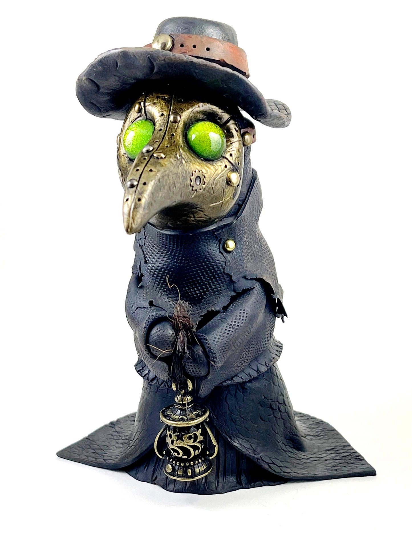 Steampunk Plague Doctor sculpture ooak