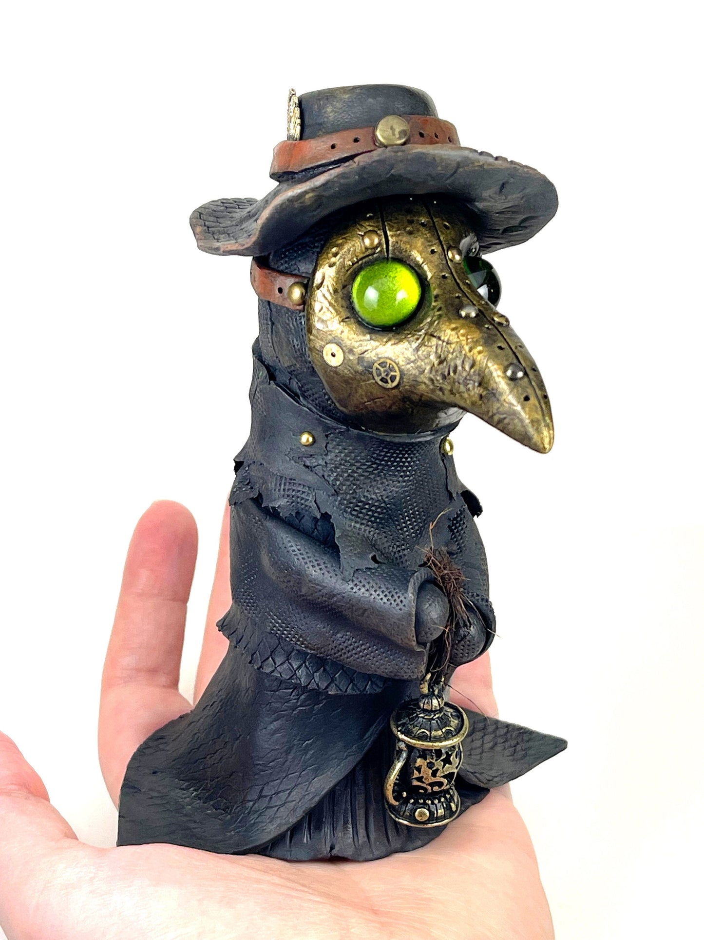 Steampunk Plague Doctor sculpture ooak