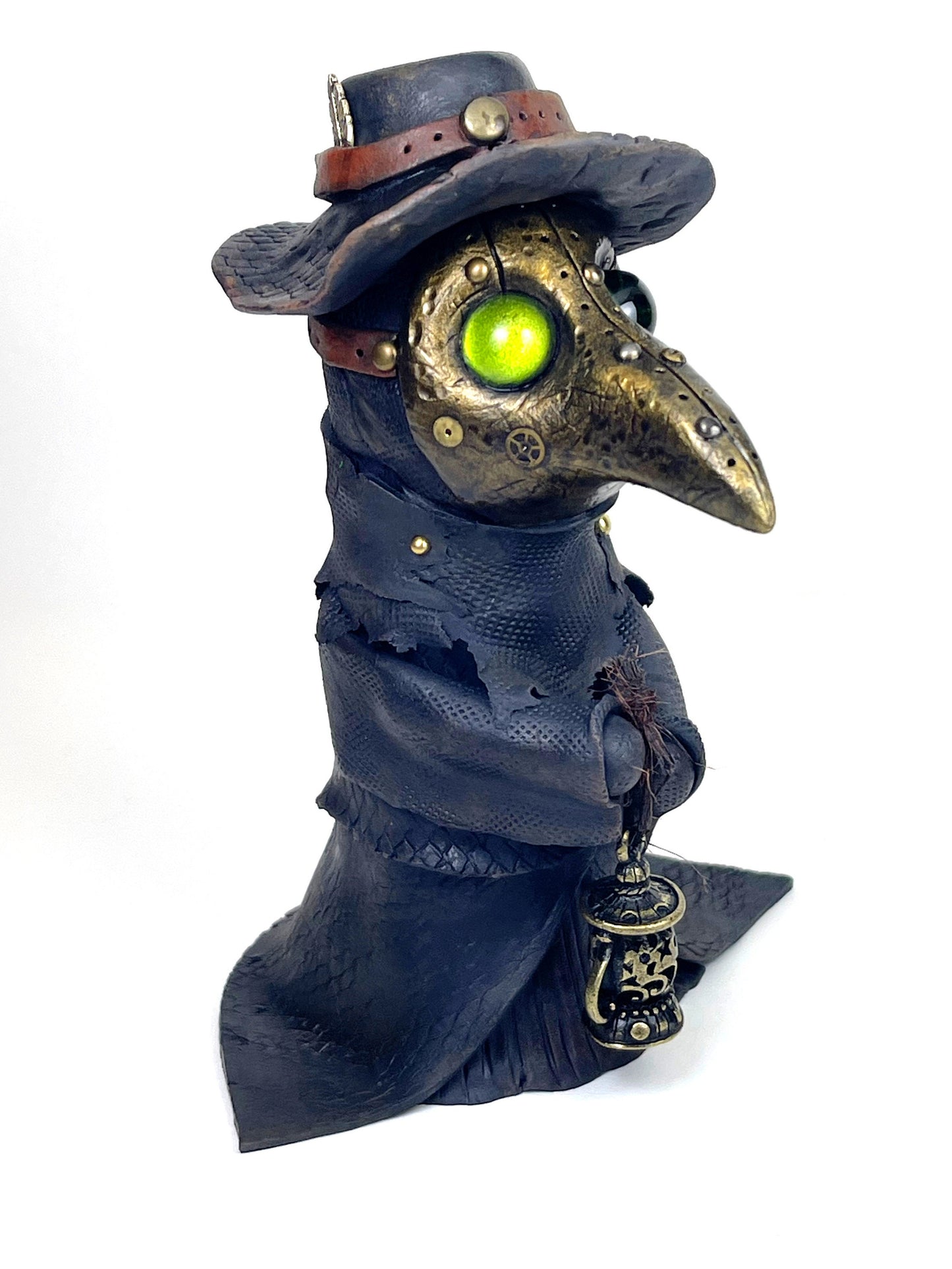 Steampunk Plague Doctor sculpture ooak