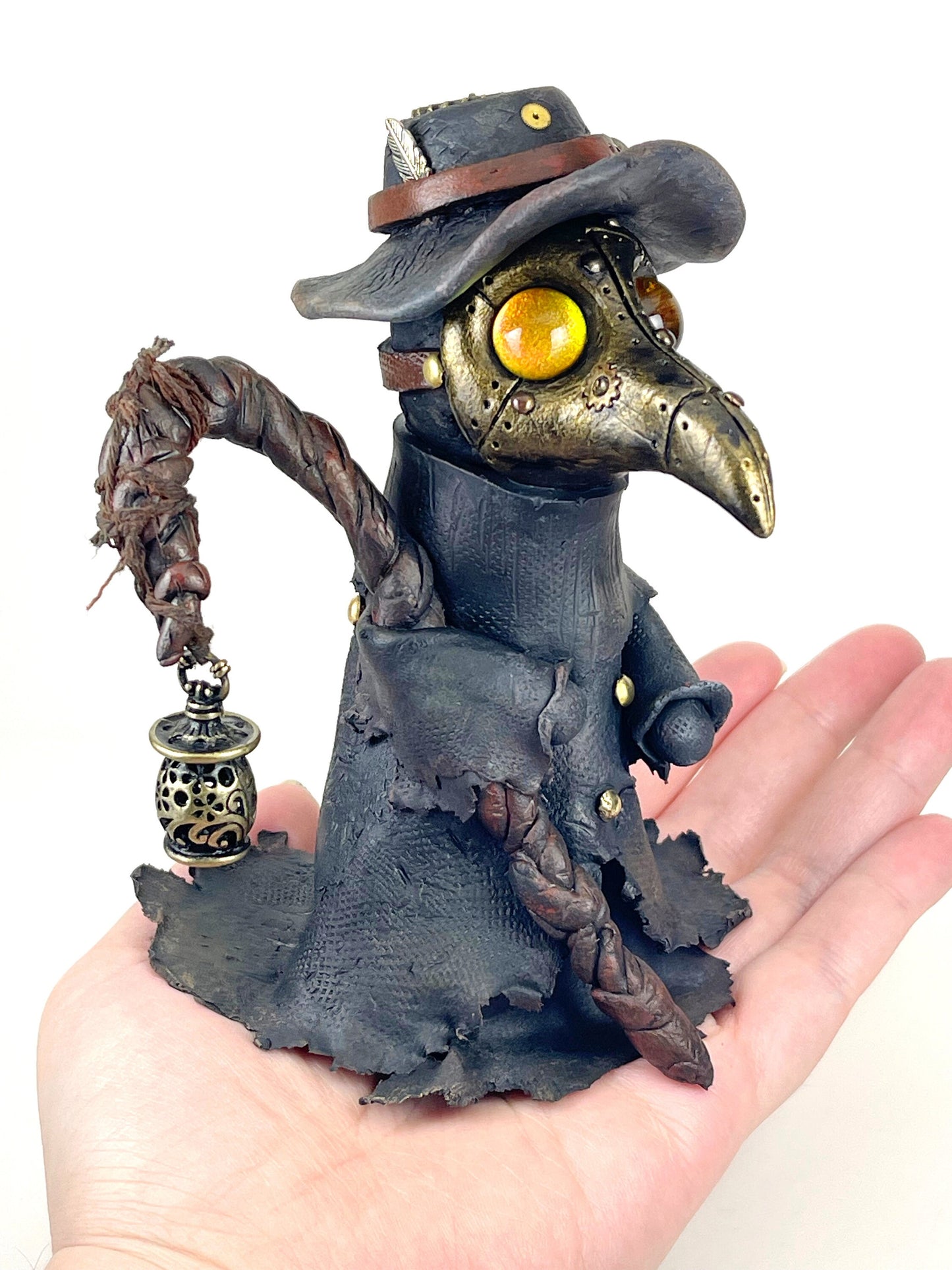 Steampunk Plague Doctor sculpture ooak