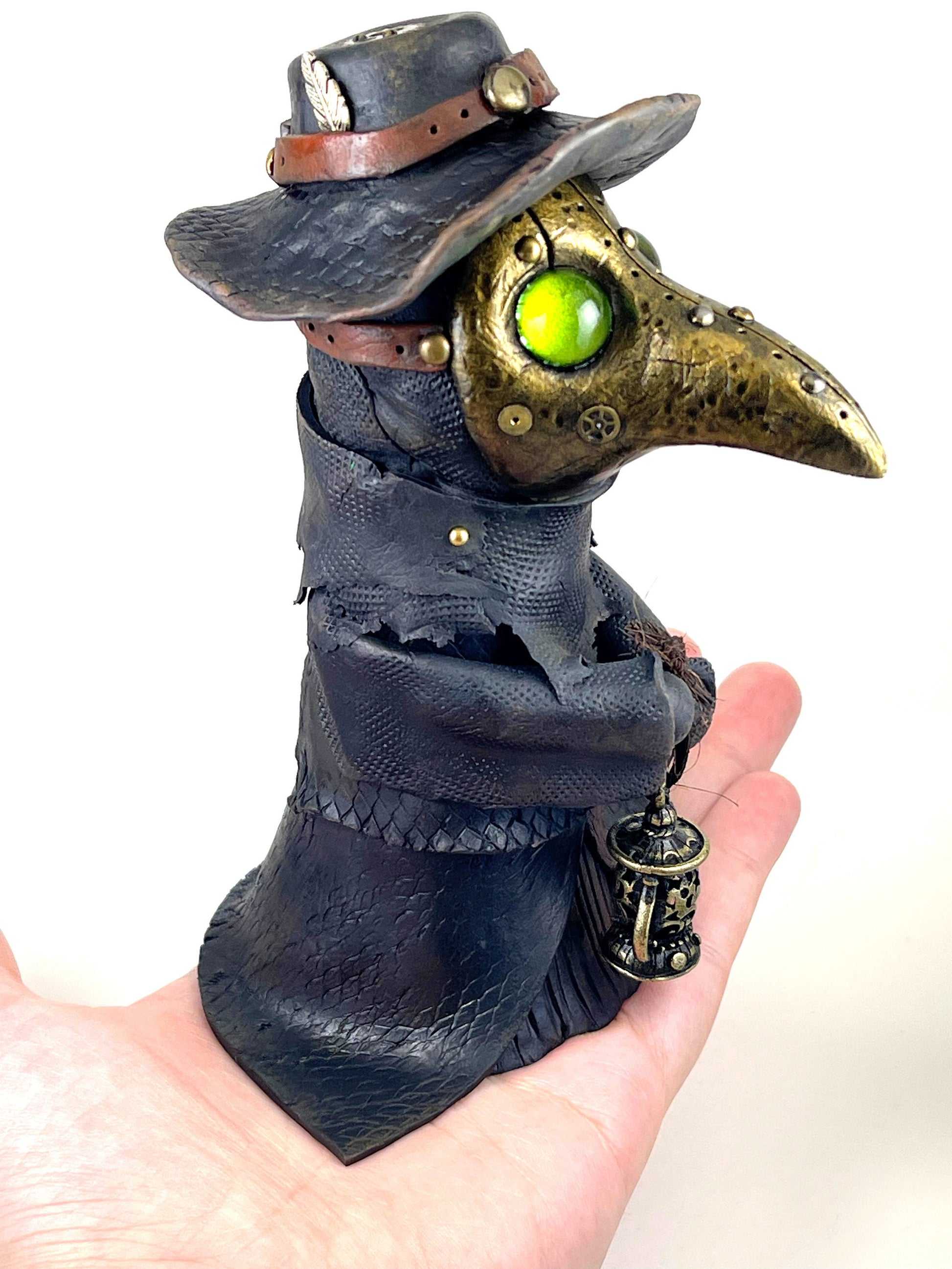 Steampunk Plague Doctor sculpture ooak