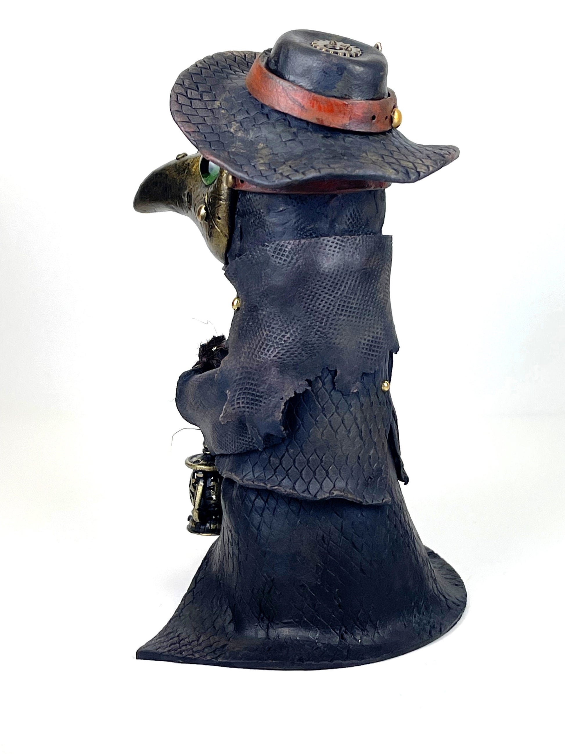 Steampunk Plague Doctor sculpture ooak