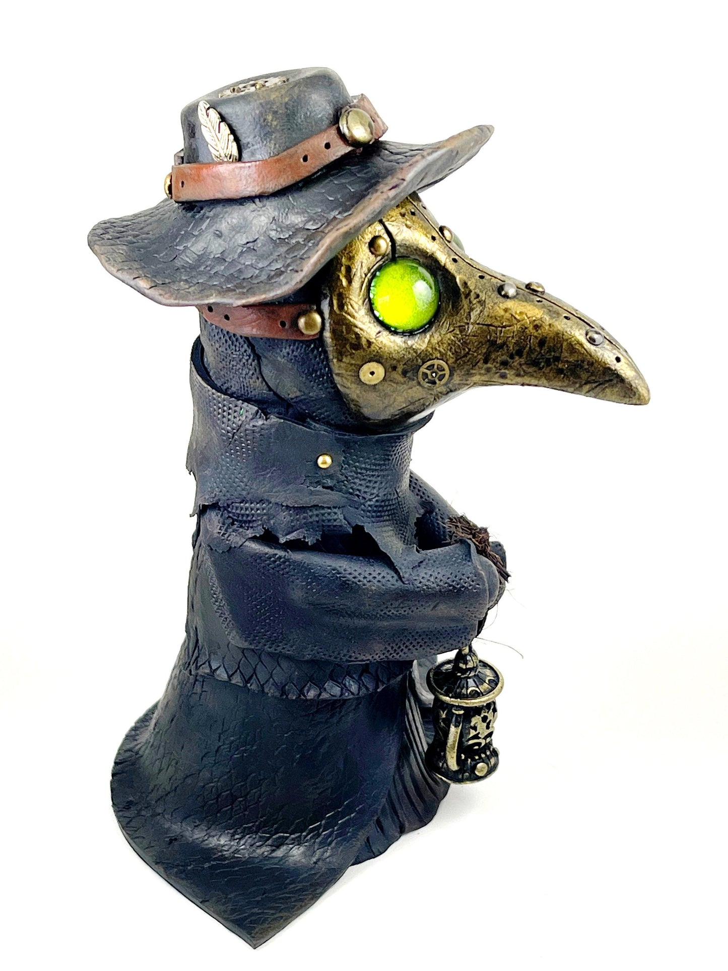 Steampunk Plague Doctor sculpture ooak