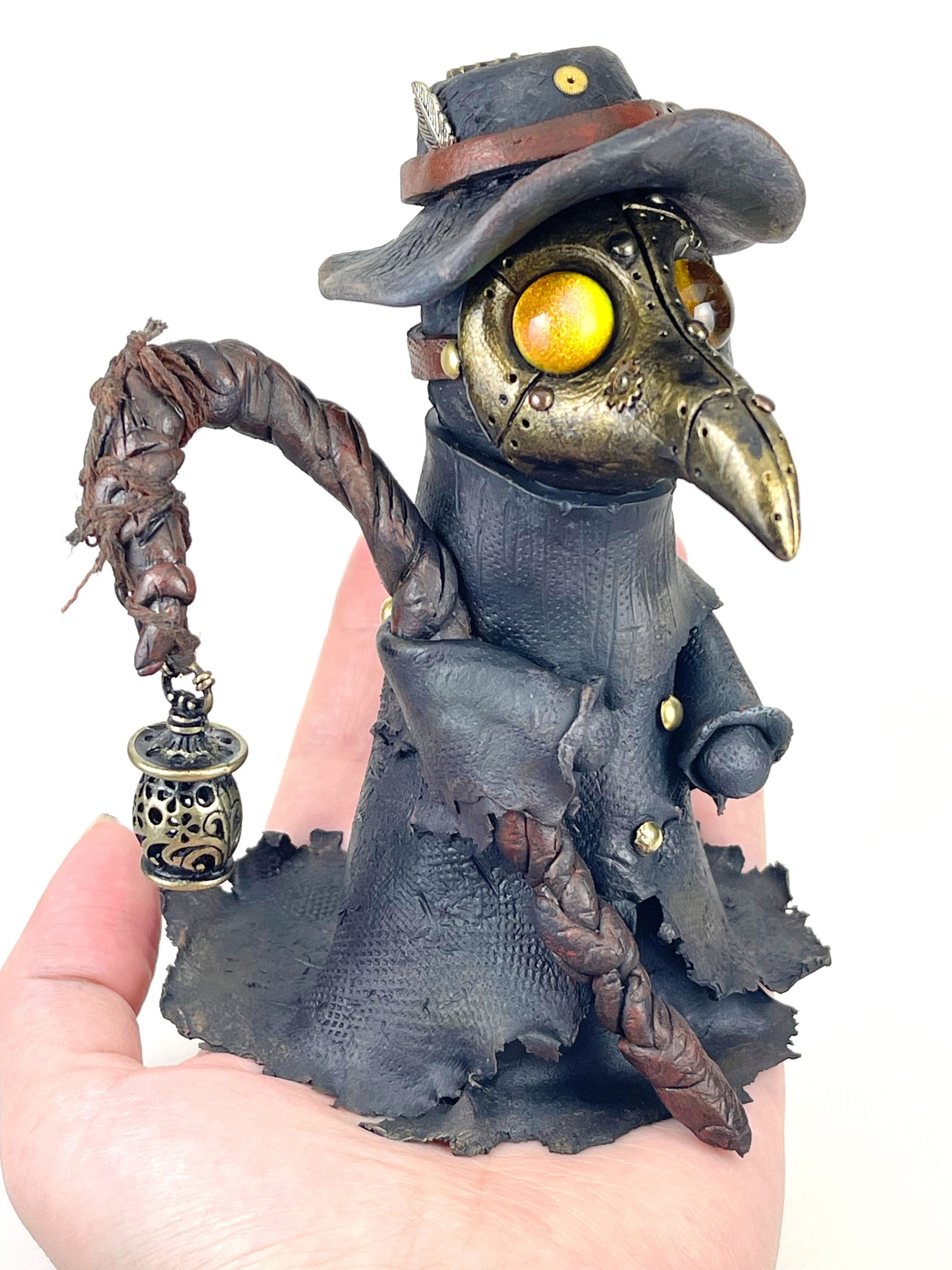 Steampunk Plague Doctor sculpture ooak