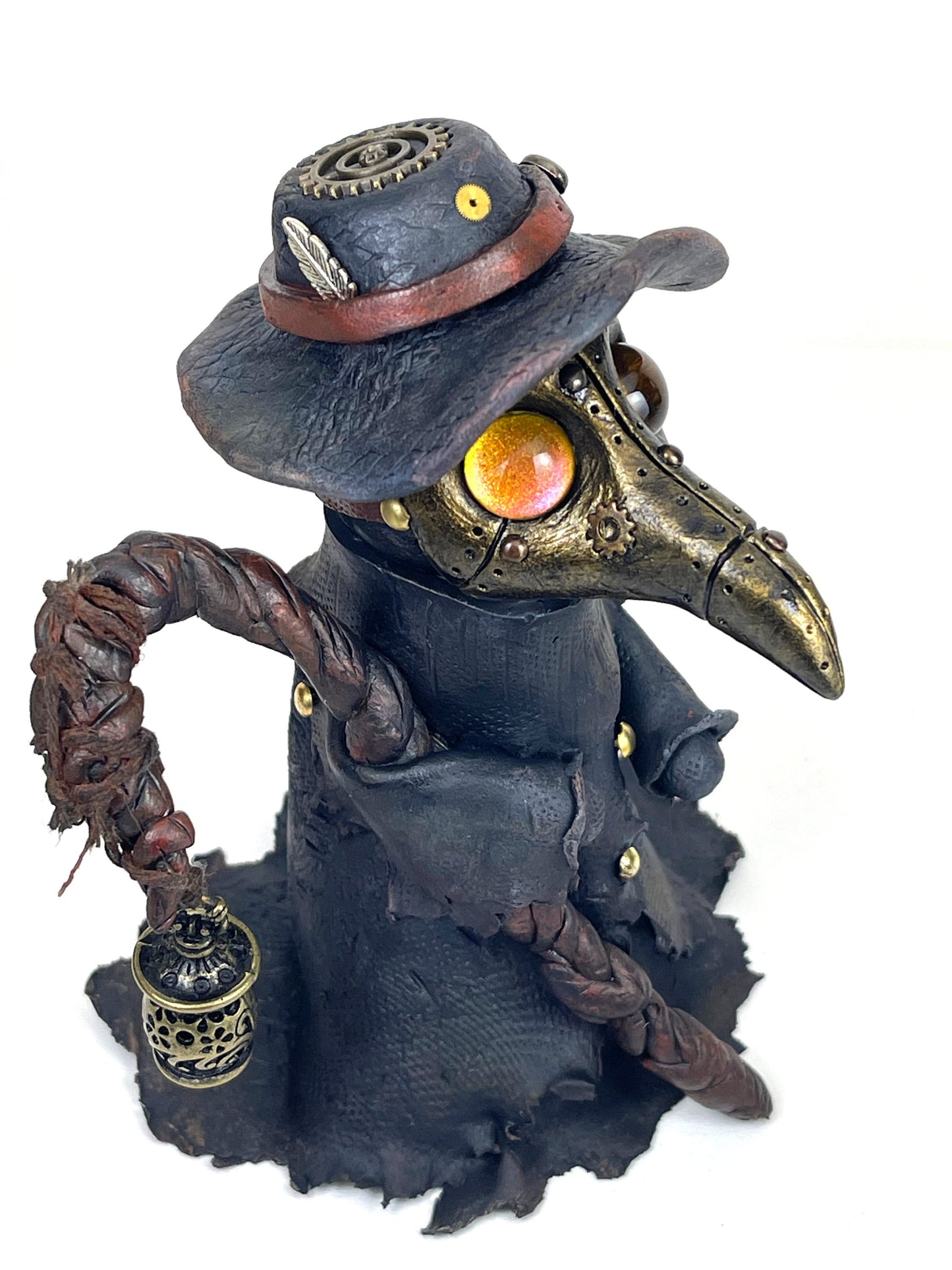 Steampunk Plague Doctor sculpture ooak