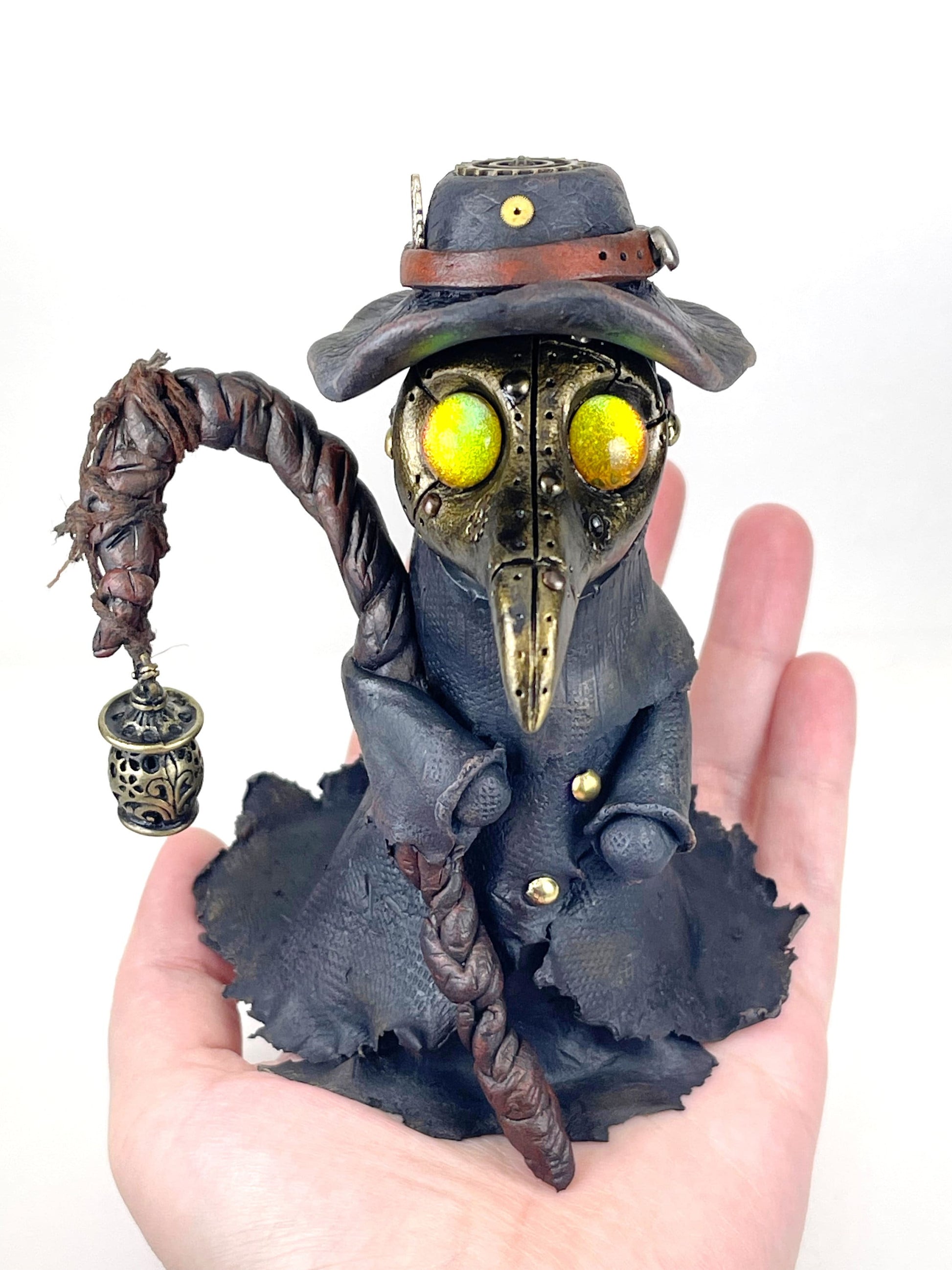 Steampunk Plague Doctor sculpture ooak